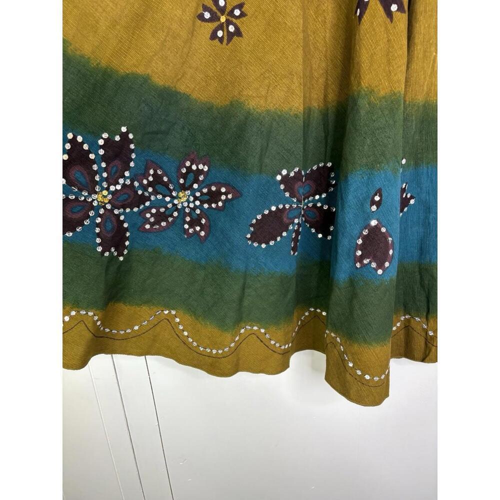 Funky People Skirt Womens Small Sequin Artsy Avant Garde Hippie Boho Maxi - Picture 7 of 10